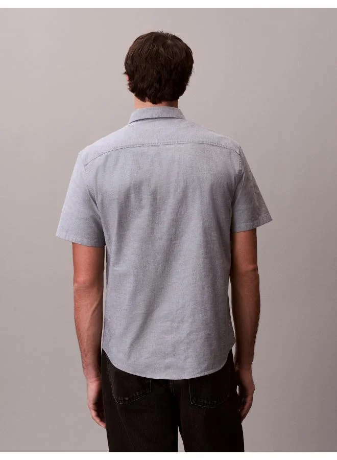 Calvin Klein Jeans  Short Sleeve Oxford Cotton Shirt for Men | Best Price UAE