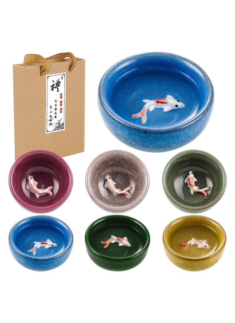 6 Pieces 50ml Koi Fish Tea Set Porcelain Tea Cups Chinese Ceramic Cups Tea Accessories Drinkware, Handcrafted Ceramic 6 Fish in the cup - pzsku/Z665563368FBCFE7F7C43Z/45/_/1711950662/84c8c249-5c92-4e04-b42a-9bf580e7f824
