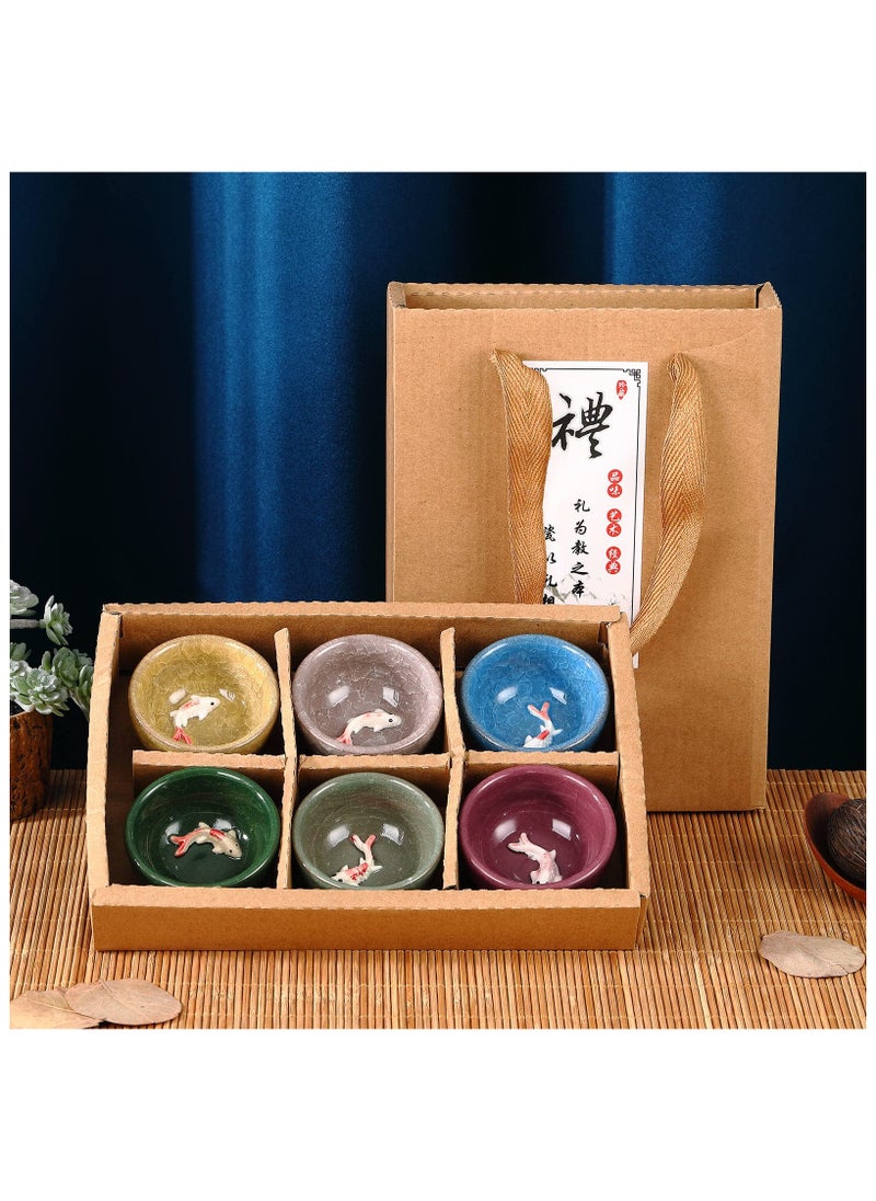 6 Pieces 50ml Koi Fish Tea Set Porcelain Tea Cups Chinese Ceramic Cups Tea Accessories Drinkware, Handcrafted Ceramic 6 Fish in the cup - pzsku/Z665563368FBCFE7F7C43Z/45/_/1711950683/d22d2846-3d35-482d-9c7a-4fe34949e929