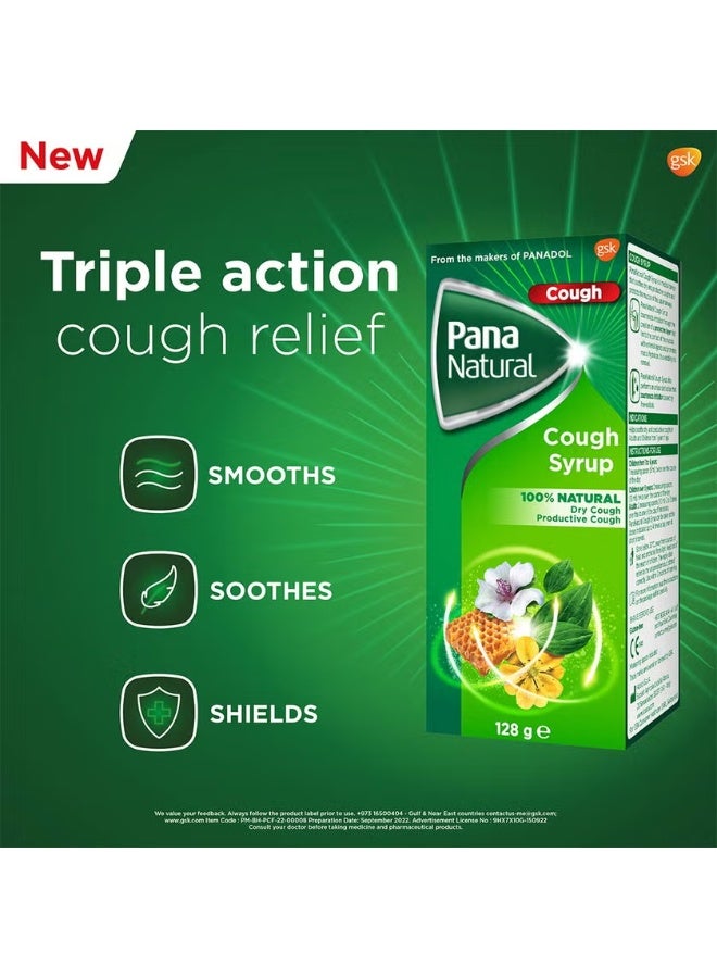 Panadol Pana Natural Syrup Dry Cough & Productive Cough 128 ge - Image 2