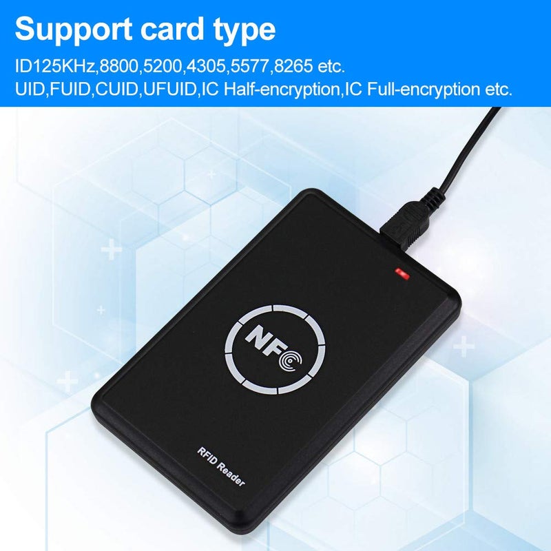 ليبو سمارت هوم NFC قارئ البطاقة الذكية ، وتتفاعل ناسخة ، ناسخة ، الناقل التسلسلي العام ثقب المفتاح مبرمج ، معرف جيم رمز المستخدم ، em4305 ، t5577 التسمية ، 125khz 13.56mhz ، - Image 2