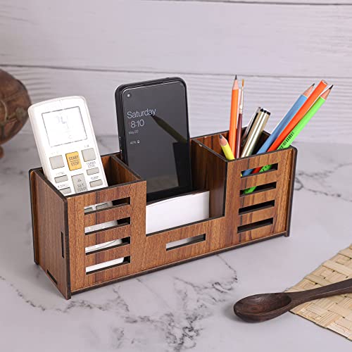 Deskart Stylish Pen Stand with Business Visiting Card, Mobile Holder & Remote Holder | Multipurpose Desk Organizer for Office Desk and Gifting - Image 1