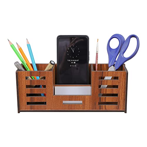 Deskart Stylish Pen Stand with Business Visiting Card, Mobile Holder & Remote Holder | Multipurpose Desk Organizer for Office Desk and Gifting - Image 5