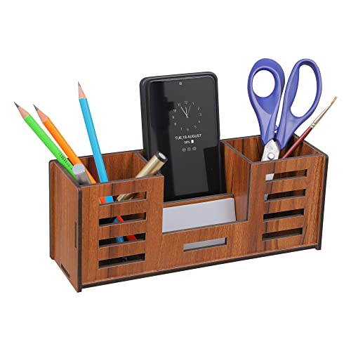 Deskart Stylish Pen Stand with Business Visiting Card, Mobile Holder & Remote Holder | Multipurpose Desk Organizer for Office Desk and Gifting - Image 3
