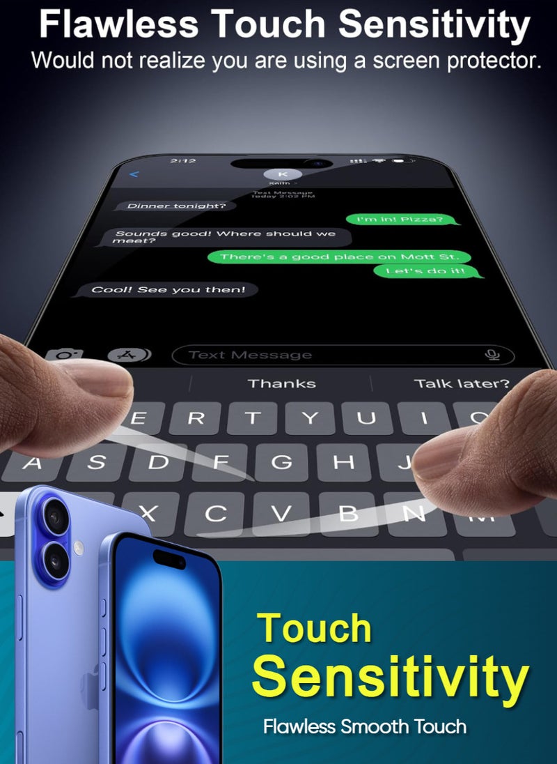Tempered Dustproof Privacy Glass Screen Protector Compatible For iPhone 16