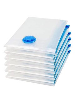 RAQTA Vacuum Storage Bags 70 x 100cm, 6 Pack Space Saver Bags, Reusable Compression Bags, Vacuum Bag for Packing, Clothes, Bedding, Travel  - Image 1