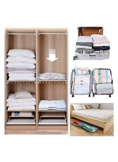 RAQTA Vacuum Storage Bags 70 x 100cm, 6 Pack Space Saver Bags, Reusable Compression Bags, Vacuum Bag for Packing, Clothes, Bedding, Travel  - Image 4