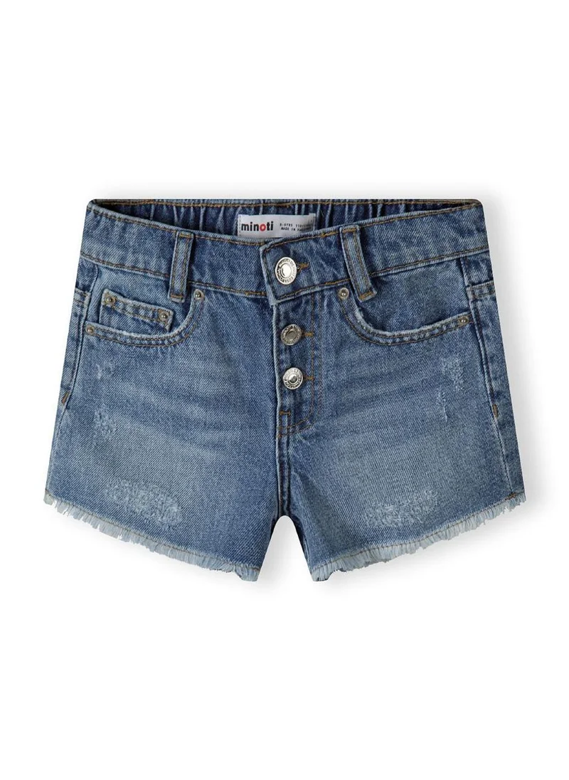 MINOTI Kids Girls Frayed Hem Denim Shorts