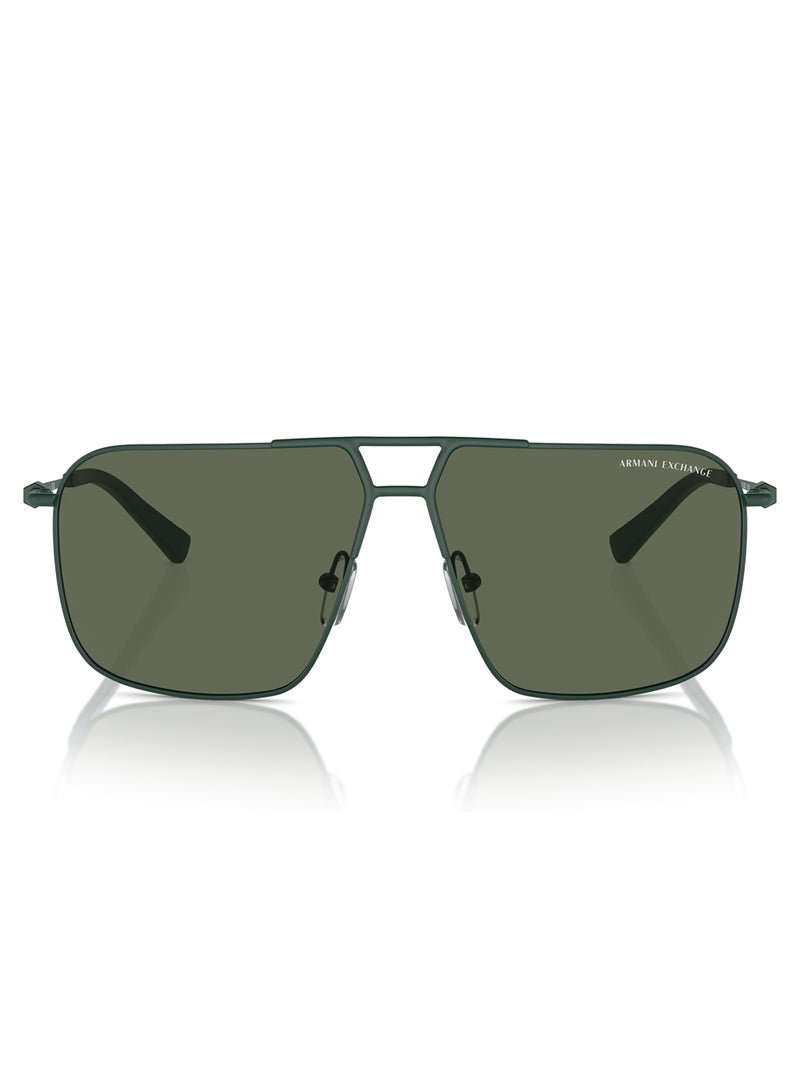 Armani Exchange نظارات شمسية للرجال - Ax2050S - حجم العدسة: 60 مم - أخضر غير لامع - Image 3