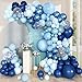 PEASUG Blue Balloon Arch Kit 168 Pcs Navy Blue Balloon Garland 18 12 10 Inch Confetti Latex Metallic Chrome Balloons for Birthday Party Baby Shower Ocean Anniversary Decorations - Image 3