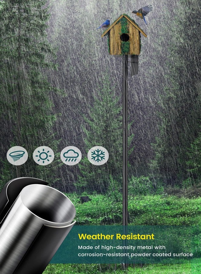 Keplrend Bird Feeder Pole, 103 inch Bluebird House Pole for Outside Heavy Duty with 5 Prongs Base, Smart Bird Feeder Stand for Outdoor Wild Birds Watching, Birds Buddy Mounting Poles - Image 3