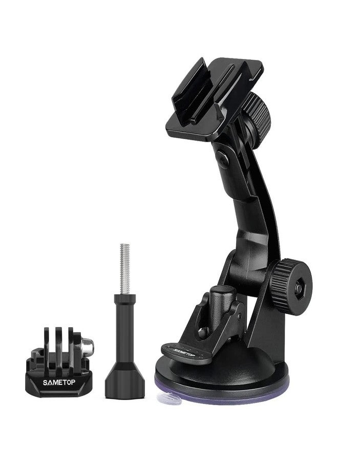 سيمتوب حامل Sametop المزود بكوب شفط متوافق مع كاميرات GoPro Hero 8، 7، 6، 5، 4، Session، 3+، 3، 2، 1، Hero (2018)، Fusion، وكاميرات DJI Osmo Action؛ مثالي للزجاج الأمامي للسيارة والنوافذ - Image 5