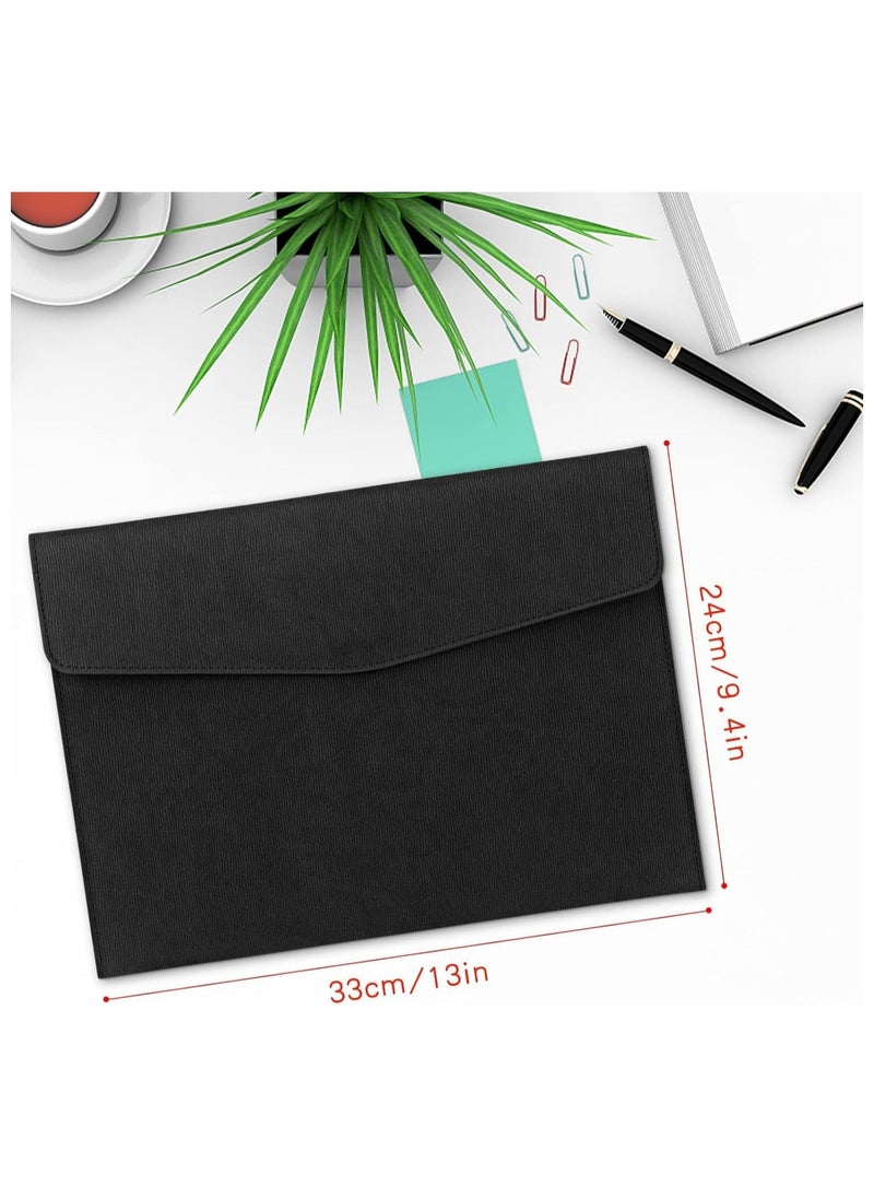 GUDOO - Document File Folder, PU Leather Expanding Document Holder, A4 Envelope Folder Expanding File Organize for Home Receipt Contract School Office - Image 1
