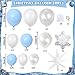 Froova Blue White Christmas Balloon Arch Garland Kit 115Pcs Light Blue Pearl White and Transparent Xmas Balloons White Snowflake Explosion Star Balloon for Winter Wonderland Holiday Christmas Decor - Image 4