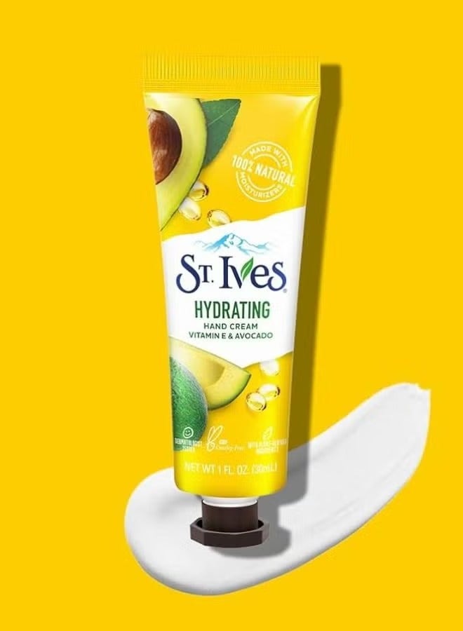 سانت آيفز Hydrating Hand Cream with Vitamin E+Avocado+Organic Skin Renewing Lotion For Smooth +Supple Skin Deeply Hydrates +Nourishes Paraben Free & Non Greasy Dermatologically Tested 30ml