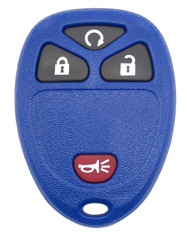 Replacement Key Fob Cover Case fit for 2007 2008 20092016 Chevy GMC Pontiac Saturn Suzuki Cadillac Buick Keyless Entry Remote Key Fob Blue 4 Buttons