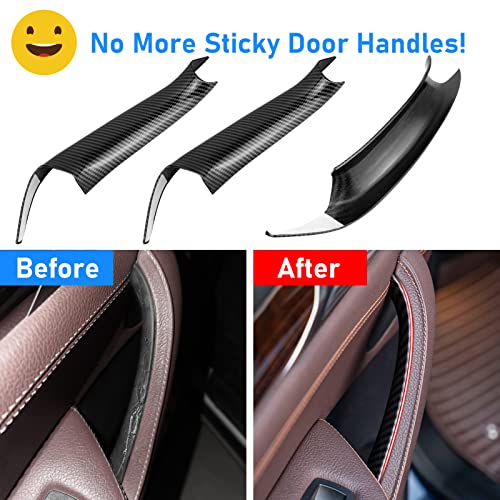 Jaronx Compatible with BMW X3/X4 Door Handle Covers, 3PCS Left/Right Interior Door Pull Handle Covers for BMW X3 F25 2010-2016, X4 F26 2014-2017 (Carbon Fiber Pattern) - Image 5