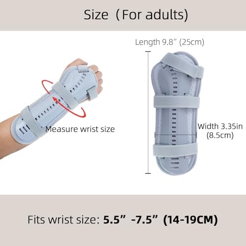 TIERSINI Wrist Fracture Splint,Wrist Brace,for Fractures,Sprains,Pain and Swelling,Arthritis,Tendonitis,Removable Splints for Adult(Right Hand) - Image 5