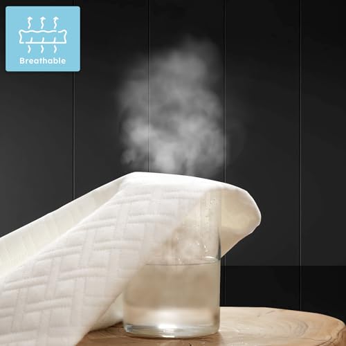 Cozymaker King Size 100% Waterproof Mattress Protector, Cooling Mattress Cover Fitted 8-21" Deep Pocket, 3D Air Fabric Soft Breathable Bed Mattress Pad Cover Noiseless Washable - Image 5