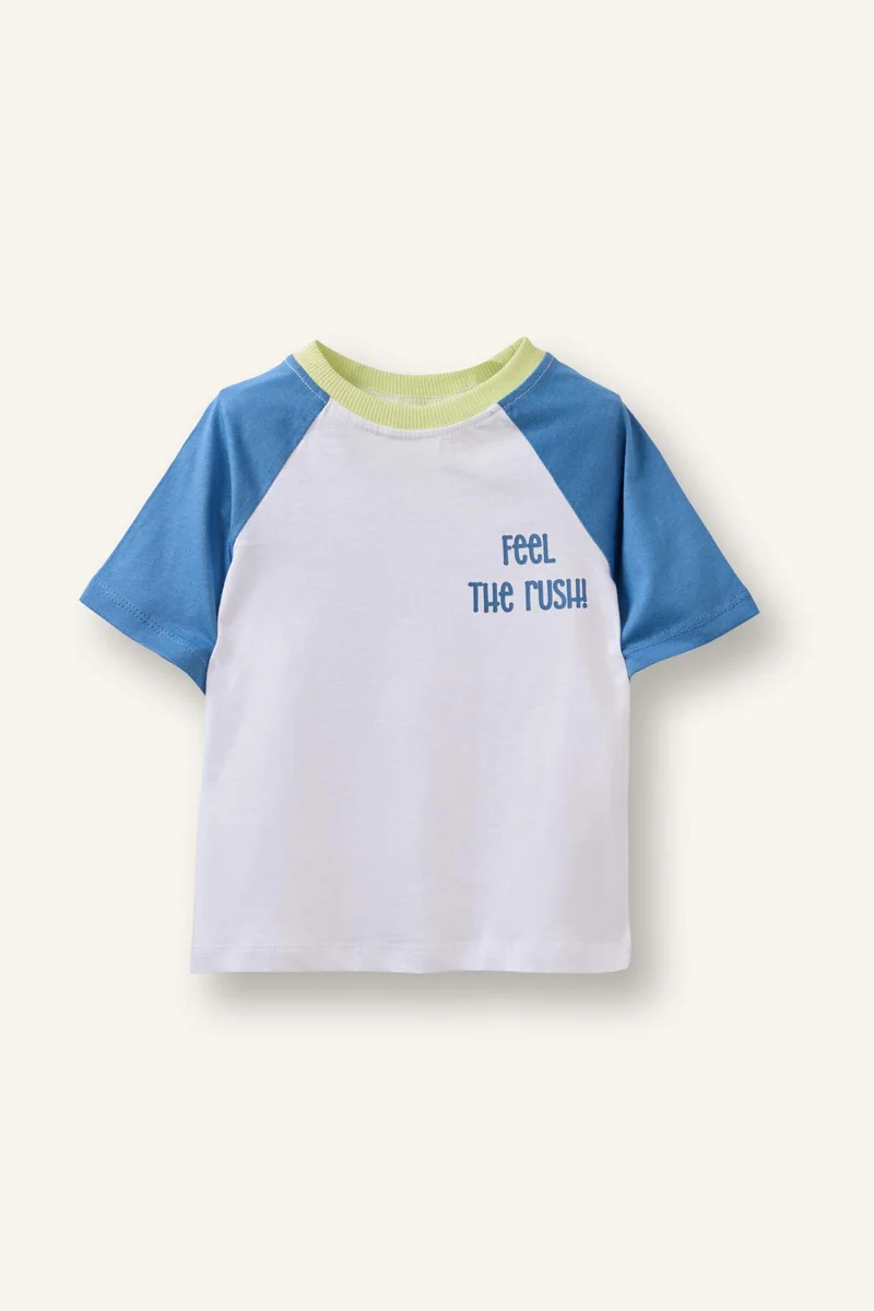 DeFacto Slogan Short Sleeve T-Shirt