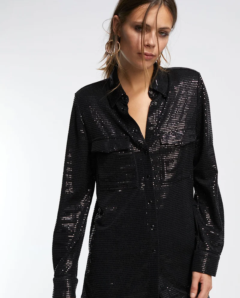 Lola Casademunt Sequinned knit shirt