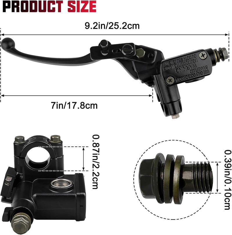 AAKICHI Front Brake Pump High Reliability Master Cylinder for Electric Car Motorbike 8mm Left | Other Handlebars & Levers | Handlebars, Grips & Levers | Motorcycle Parts | Parts & Accessories - Image 2