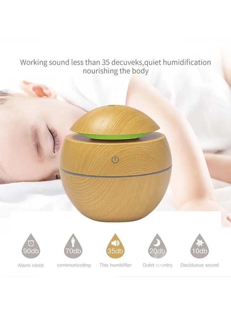AROAQ 2 Pcs Home Wood Grain Air Humidifier Purifier Aroma Diffuser USB Ultrasonic Cool Mist Sprayer Essential Oil Fragrance - Image 5