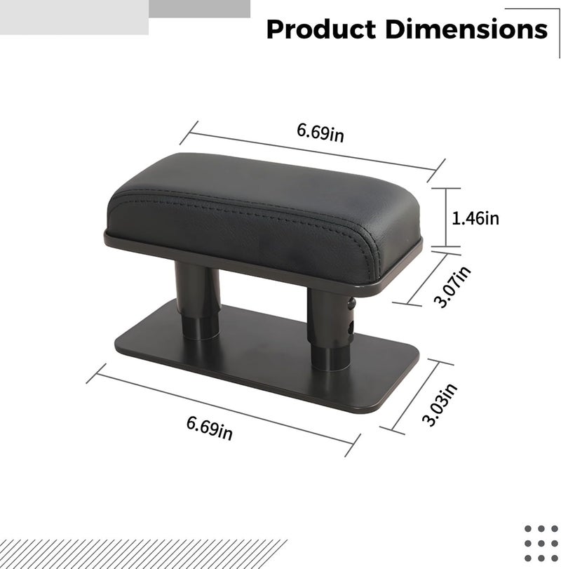 Ergonomic Car Armrest Pad, Car Interior Accessories With Adjustable Height, Black Design, Universal Fit - Image 5