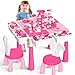 OCATO Kids Toddler Table and Chair Set Water Table Activity Tables with 152Pcs Large Marble Run Building Blocks 2 Rabbit Chairs Storage All in One Play Sensory Sand Tables 36 Year Old Girl Toy Gift - Image 2