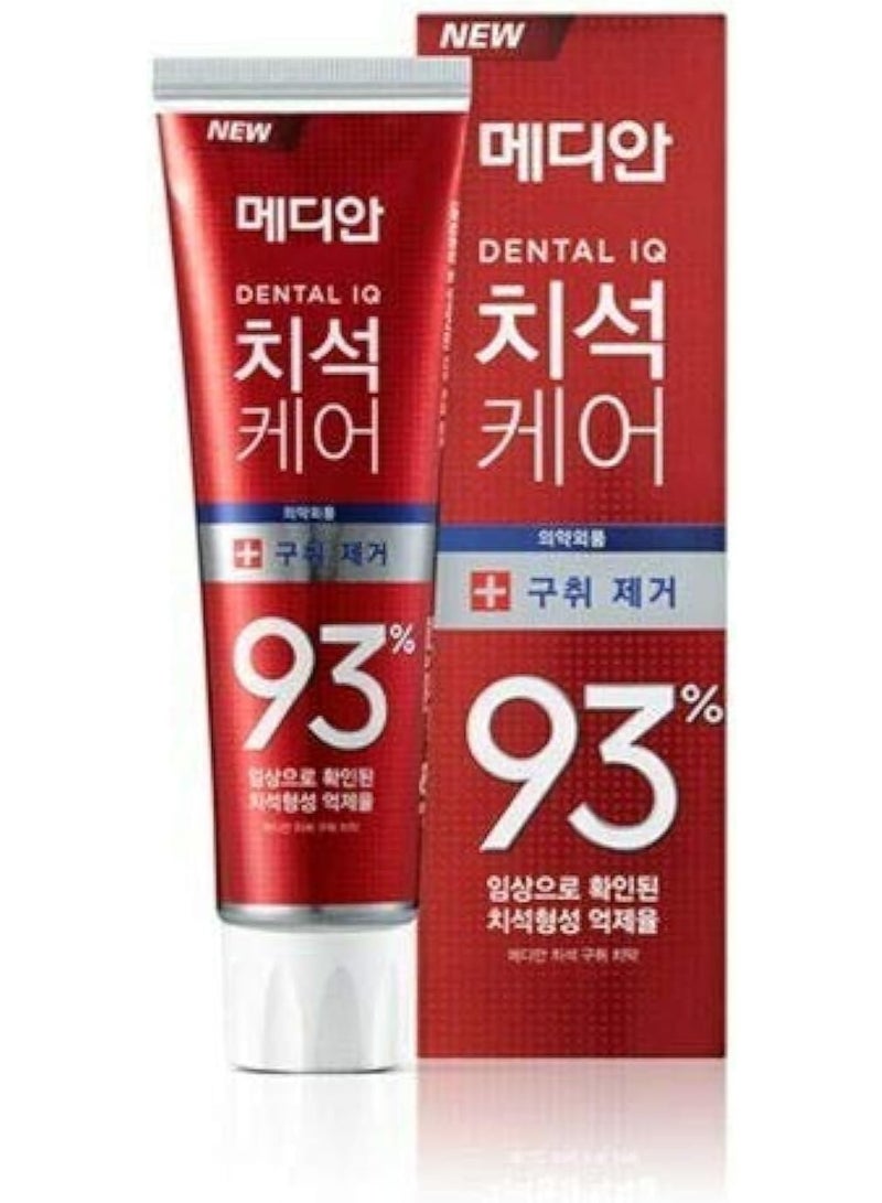 معجون الأسنان MEDIAN Dental IQ Tartar Care بنسبة 93% – سعة 120 غرام – للعناية الفموية الكورية – جديد في العلبة (NIB) - Image 2