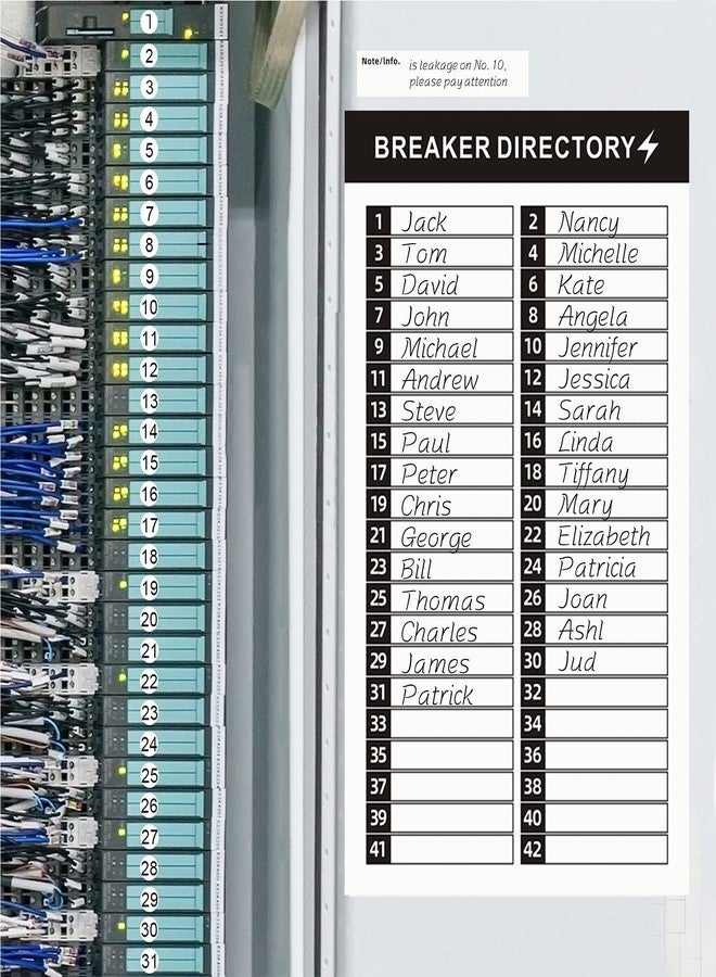 KIUKIUO 16 Sheets Breaker Panel Labels Electrical Box Sticker Numbers Breaker Panel Labels Electrical Sticker Number Catalog Load Center Adhesive Waterproof Reusable（Mix Colors） - Image 5