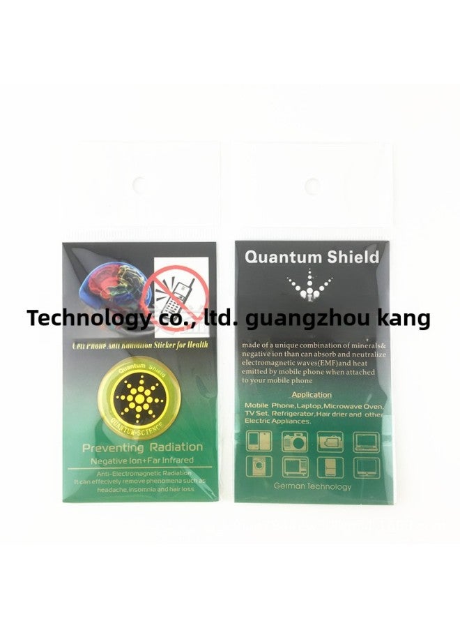 Mobile Phone Anti-radiation Sticker Drop Glue Black Technology Mobile Phone Quantum Shield Negative Ion Energy Anti-radiation Mobile Phone Sticker Logo-Color:Silver (naked) - Image 4