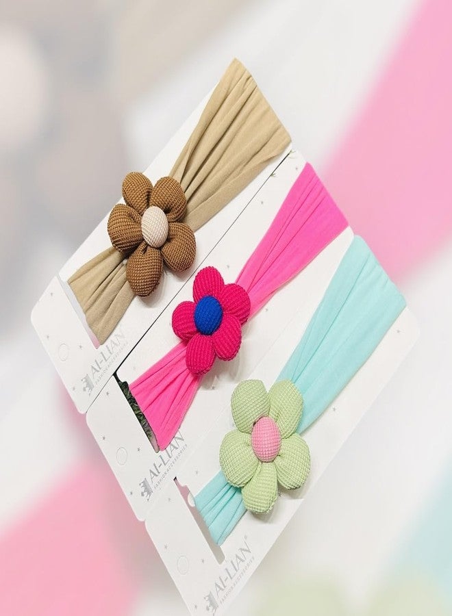 AUTOWRAP 6 PCS Baby Headband- Party Accessories, Baby Headbands, New Born Shooting Props, Half Birthday Flower Headband - Image 1