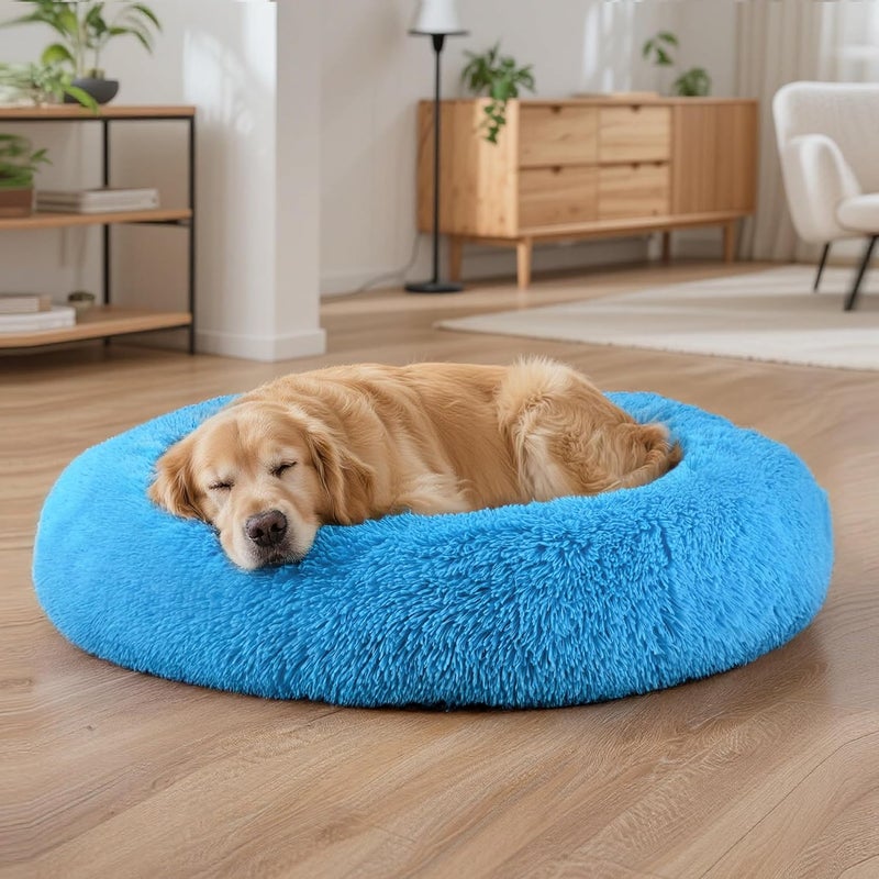 Hoewina Dog Beds Large Sized Dog and Cats, 32in Pet Beds for Large Pet, Washable Indestructible Extra Large Dog Bed (Light Blue) - Image 5