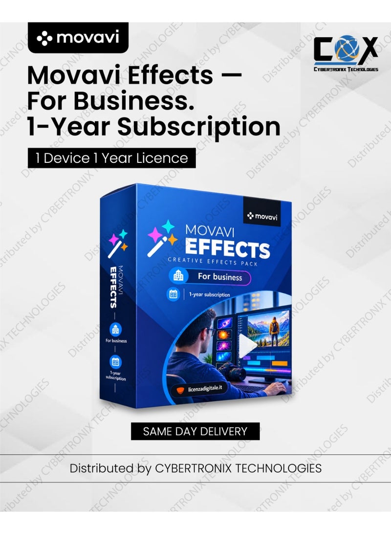 Movavi Effects For Business | 1 Device for 1 Year | Digital License | Same Day Delivery