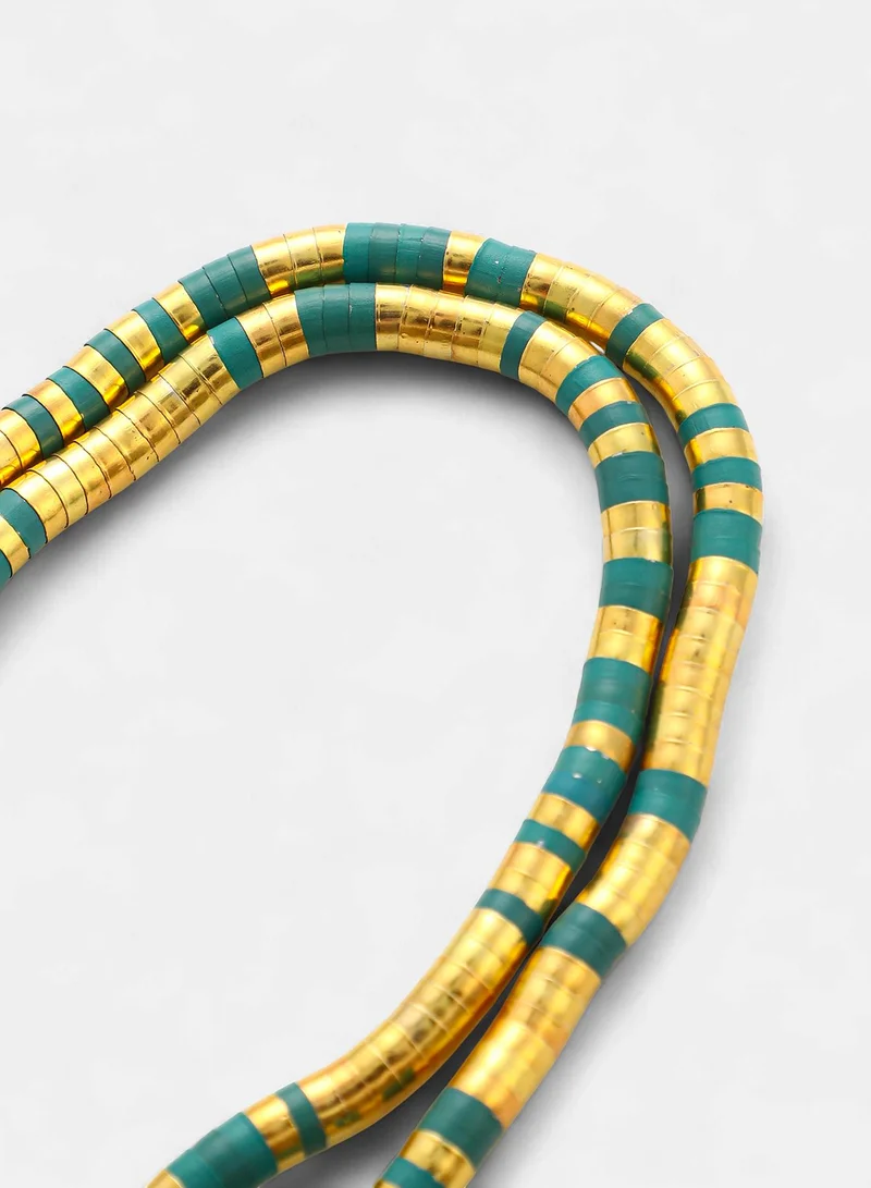 SOHI Ophidian-Wrap Statement Artificial Necklace Jewellery