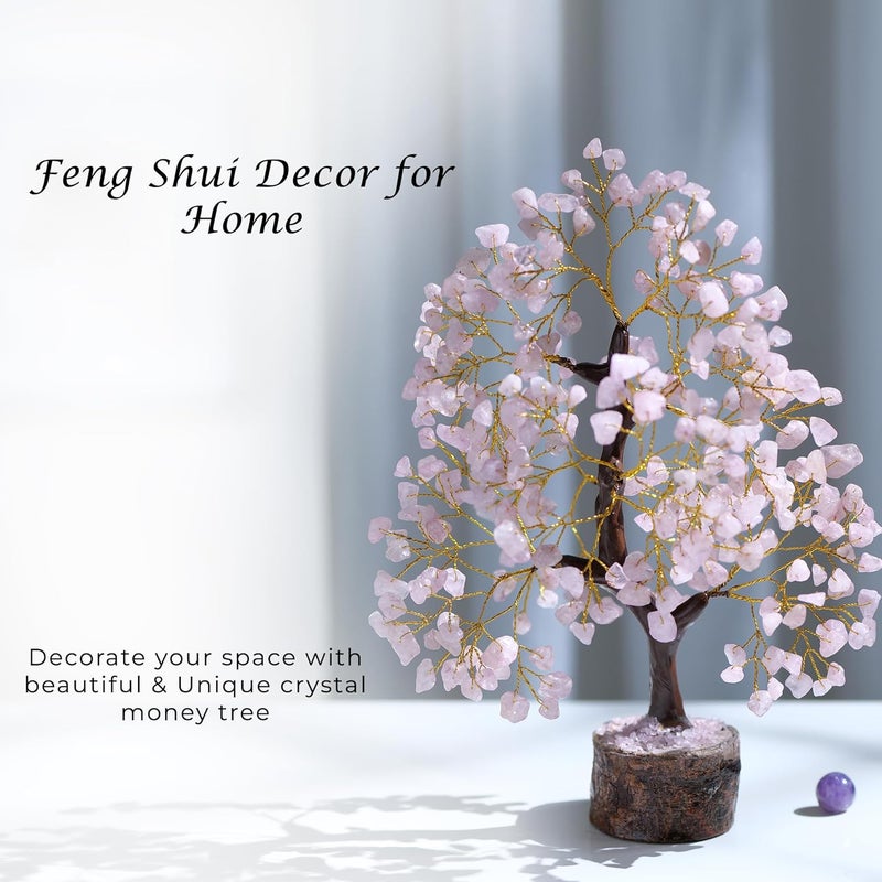 PYOR Rose Quartz Money Tree, Crystal Gifts, Rose Quartz Crystals, Fengshui Money Tree, House Warming Gifts New Home, Pink Office Supplies, Healing Crystals, Pink Room Decor for Women, Spiritual Decor - Image 5