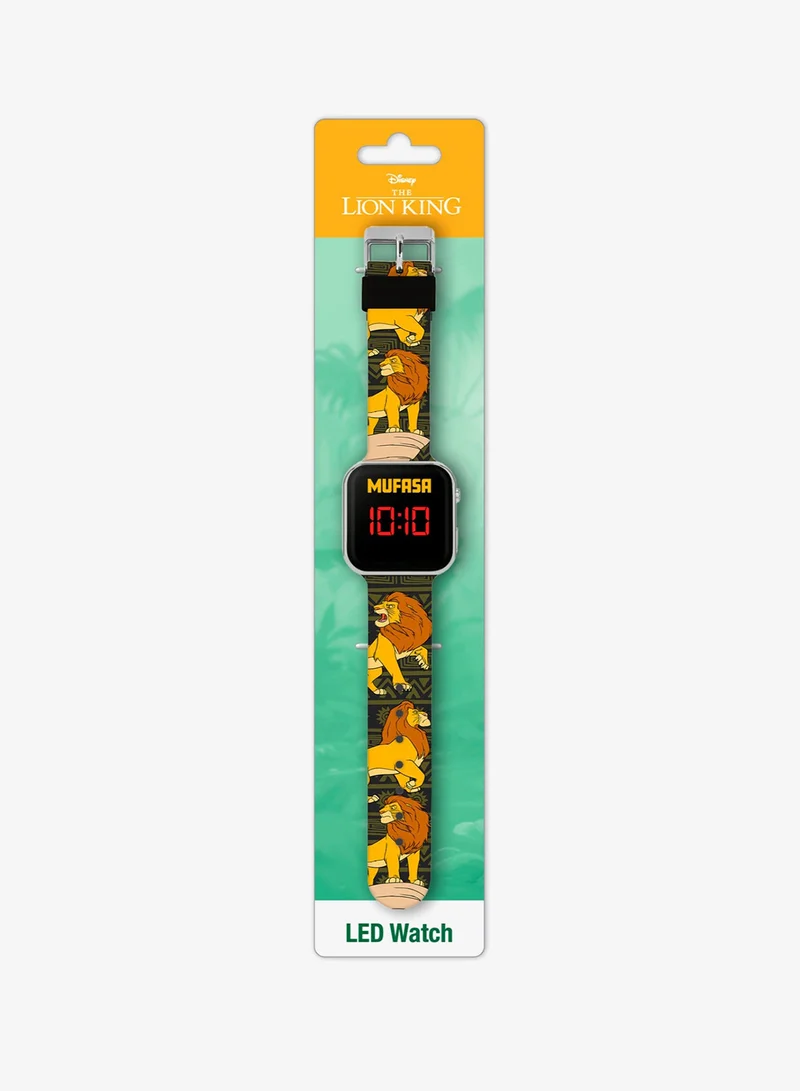 Disney  Disney Lion King Mufasa Black Strap LED Watch - LKG4010 for Men | Best Price UAE