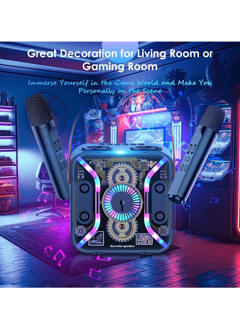 Generic Karaoke Machine for Adults Kids Girls Boys Bluetooth Speaker PA System with LED Light  - Image 1