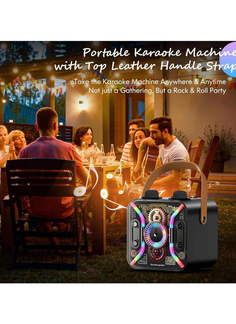 Generic Karaoke Machine for Adults Kids Girls Boys Bluetooth Speaker PA System with LED Light  - Image 3