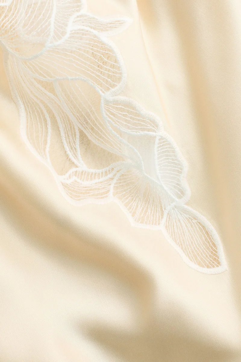 H&M  Lace-detail satin dress with scarf for Women | Best Price UAE