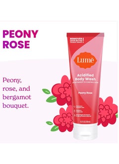 Lume LUMI Acidified Body Wash - Eliminates 3.5x Better Odor Than Soap, Controls Odor for 24 Hours, 8.5 oz (Peony Floral)  - Image 3
