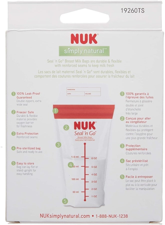 NUK Seal N Go Breast Milk Bags 50 Count YK-006 - Image 3