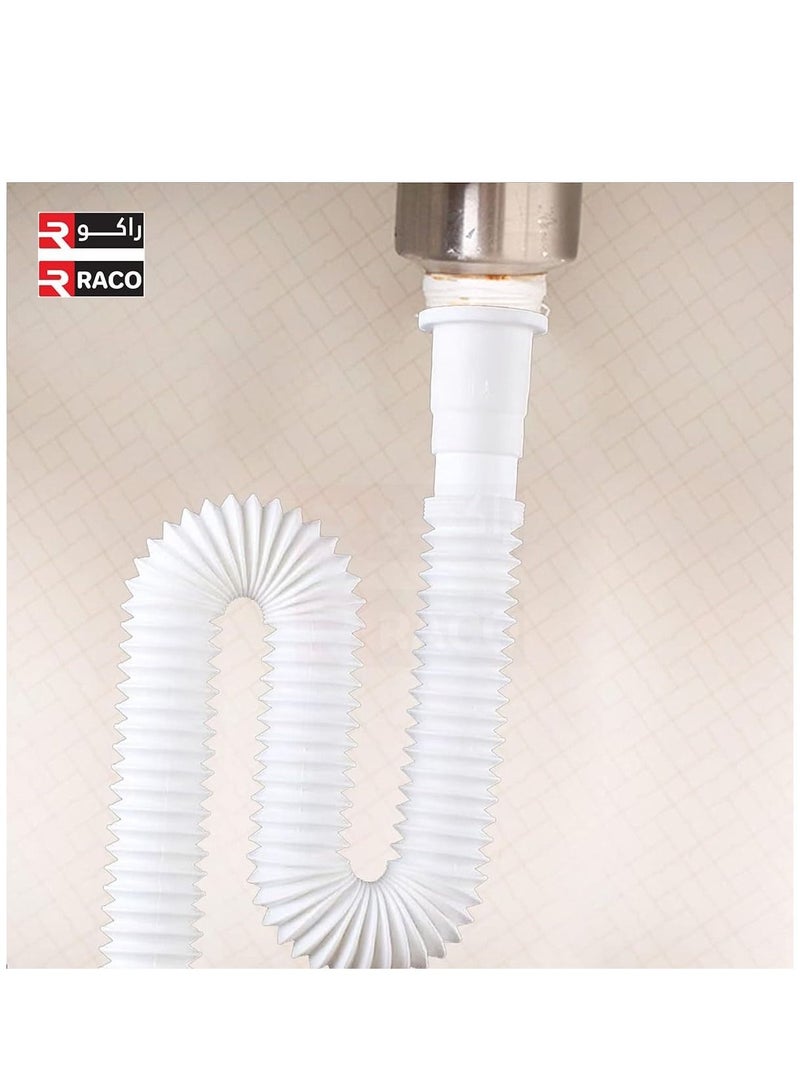 RACO RACO Heavy Duty PVC Chrome Plated Wash Basin Sink Drainage Outlet Magic pipe with Waste Flexible and Expandable Drain Pipe  - Image 4