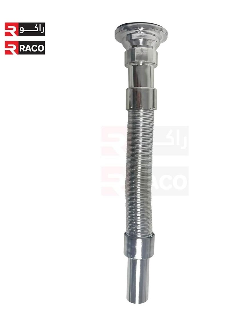 RACO RACO Heavy Duty PVC Chrome Plated Wash Basin Sink Drainage Outlet Magic pipe with Waste Flexible and Expandable Drain Pipe  - Image 2
