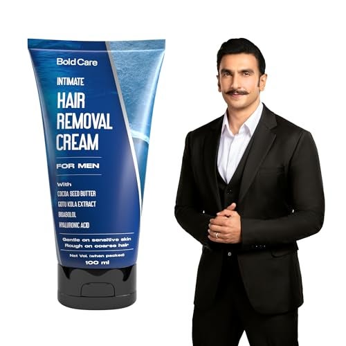 Bold Care Intimate Hair Removal Cream for Men Fast Painless Soothing for Unwanted Coarse Pubic Hair Suitable For All Skin Types 100ml - Image 1