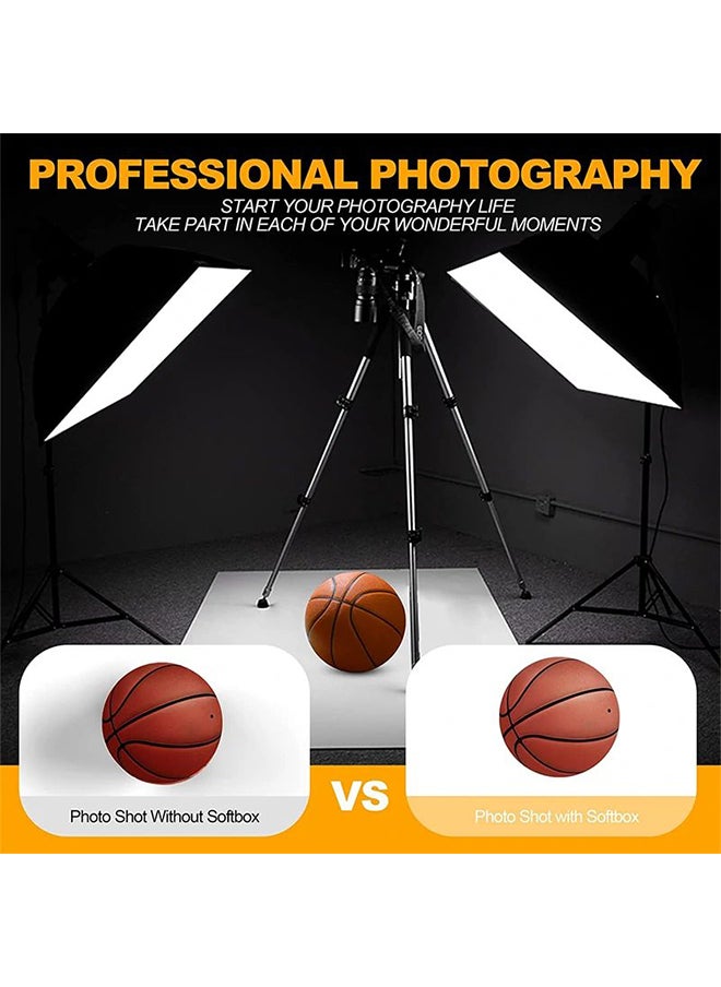 Glanfen - Photography Softbox Lighting Kit with 2pcs 135W Bulbs Softboxs and Carry Bag - Image 1