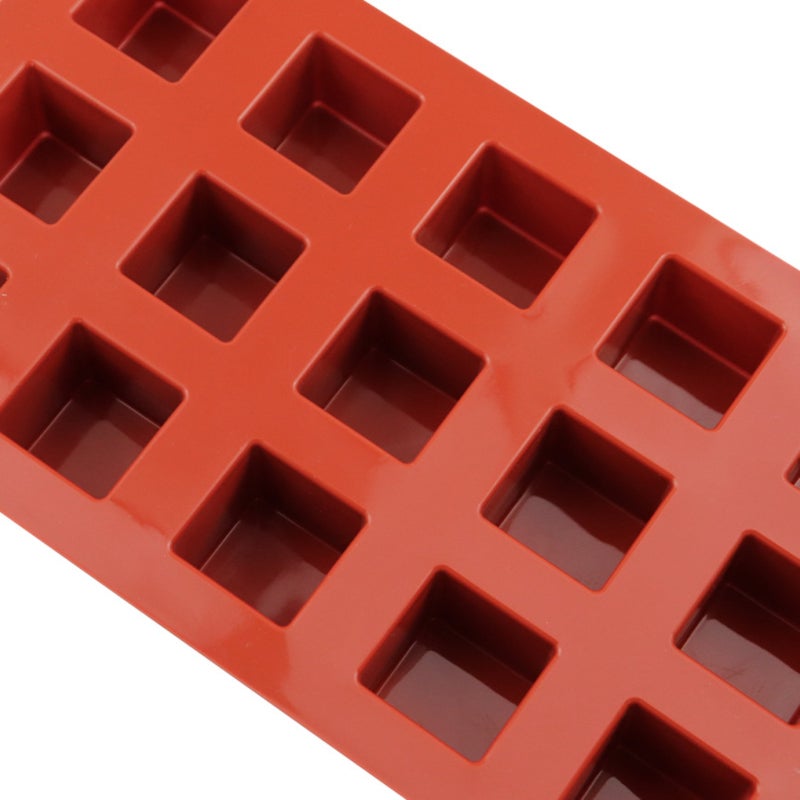 Square Silicone Cake Mold: 15 Cavity Food Grade Silicone - Easy Demoulding Heat Resistant -60°C To 240°C Mold For Home Baking, DIY Candle Making Chocolate Crafting - Image 5