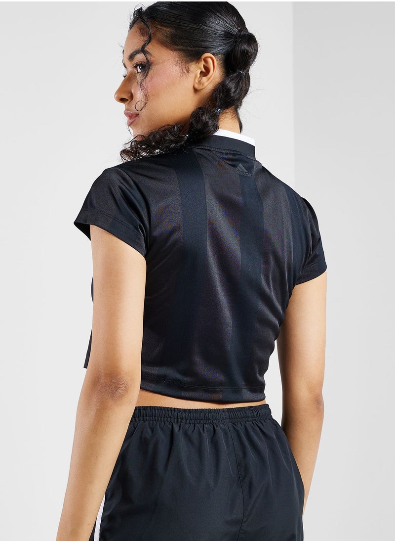 Adidas - Tiro Colorblock Crop T-Shirt - Image 1