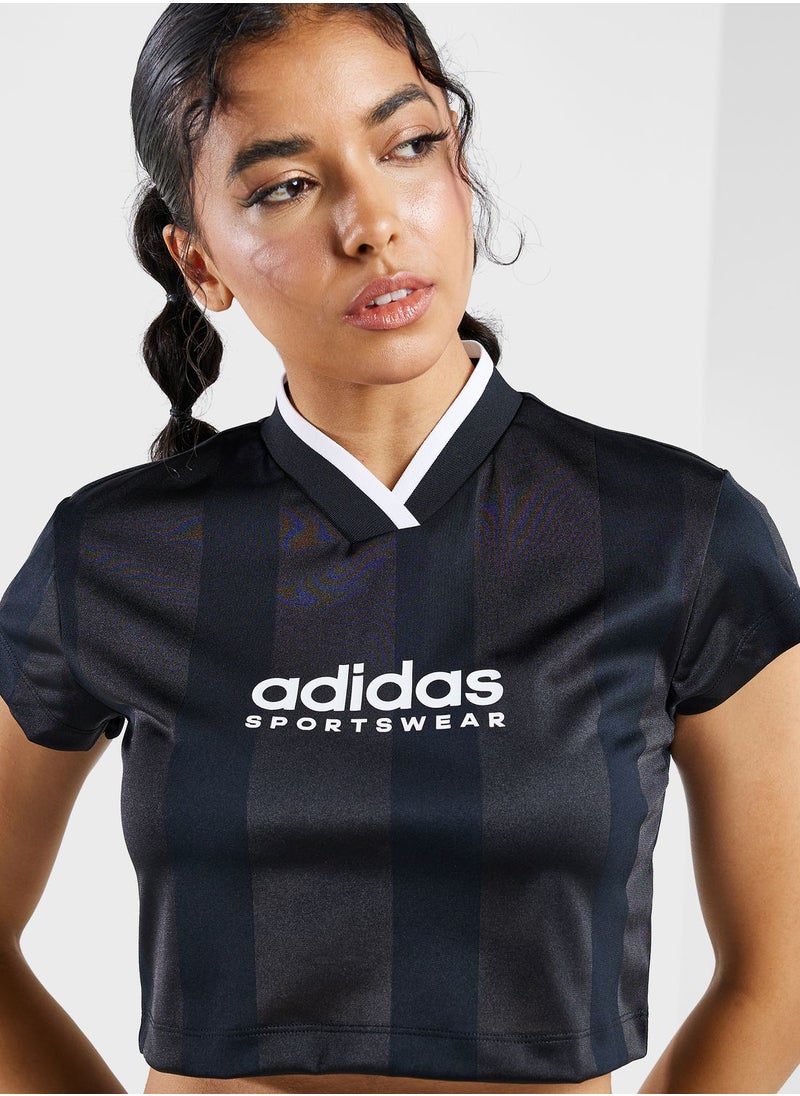 Adidas - Tiro Colorblock Crop T-Shirt - Image 1